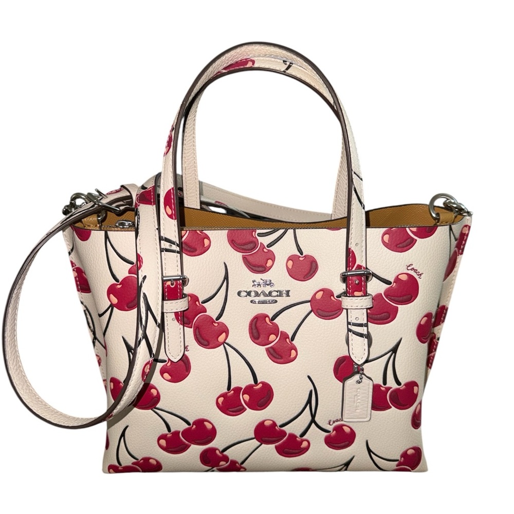 COACH Mollie Tote Bag 25 With Cherry Print (NEW)